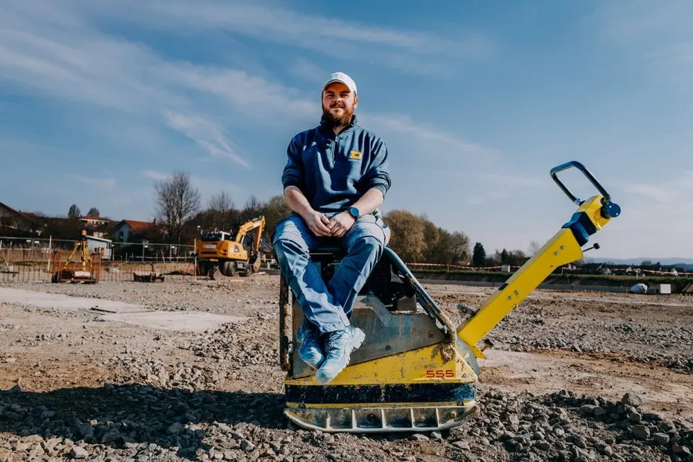 Mitarbeiter von Michael Dankerl Bau auf der Baustelle